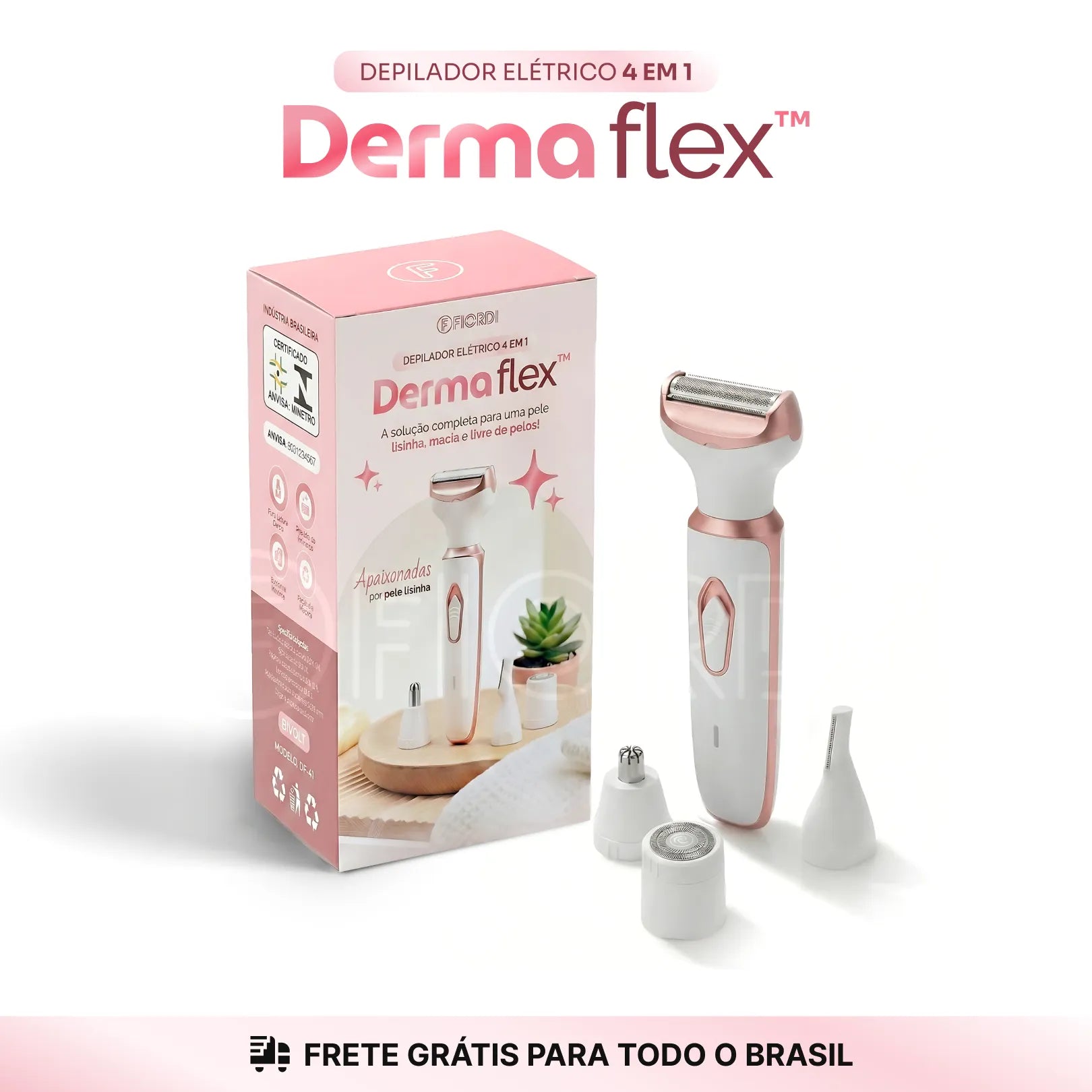 Depilador Elétrico 4 em 1 - DermaFlex®