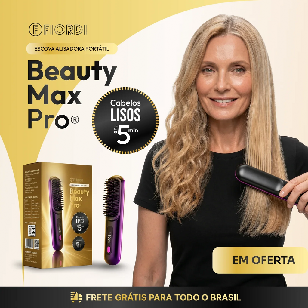Escova Alisadora Portátil - BeautyMax Pro®