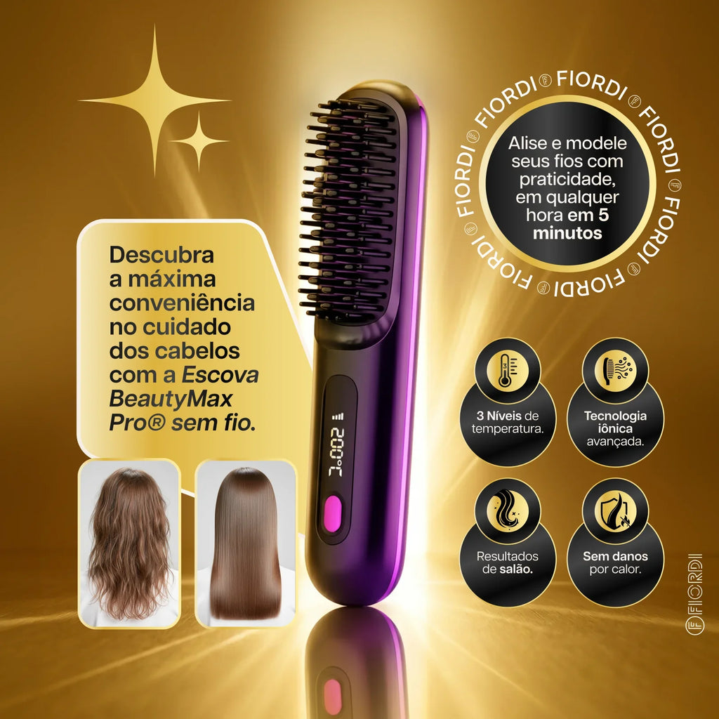 Escova Alisadora Portátil - BeautyMax Pro®