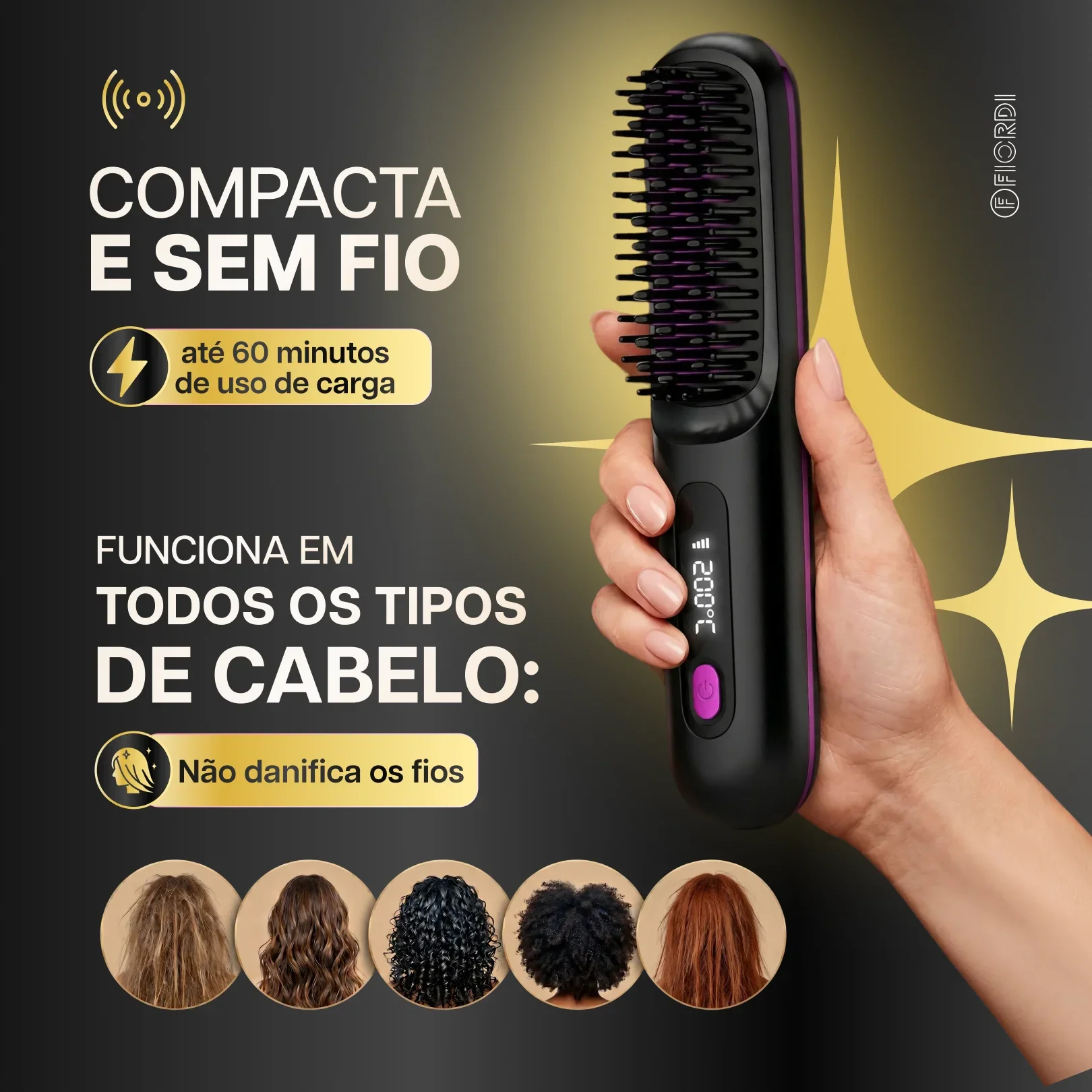 Escova Alisadora Portátil - BeautyMax Pro®