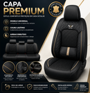 Kit Capa Banco de Carro Completo em Couro Legítimo Italiano + BRINDE: Kit Tapete Completo (SERVE EM TODOS OS CARROS))