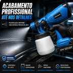 🔥 Pistola de Pintura Sem Fio 1000ml + BRINDE EXCLUSÍVO! 2 Baterias | Profissional
