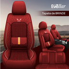 KIT CAPA BANCO DE CARRO COMPLETO EM COURO LEGÍTICO ITALIANO +BRINDE: KIT TAPETE COMPLETO (SERVE EM TODOS OS CARROS)