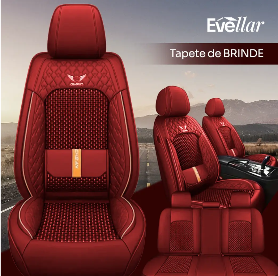 KIT CAPA BANCO DE CARRO COMPLETO EM COURO LEGÍTICO ITALIANO +BRINDE: KIT TAPETE COMPLETO (SERVE EM TODOS OS CARROS)