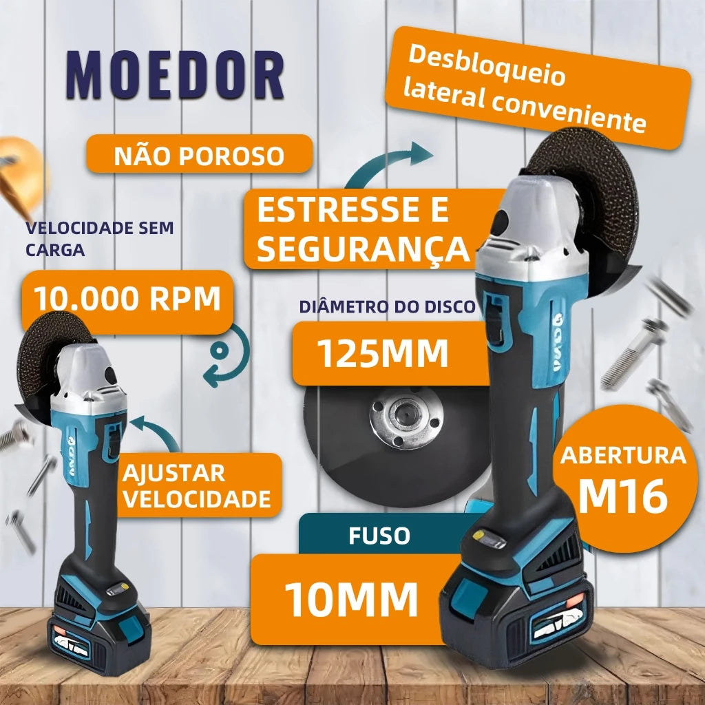 🔥【GENAI】🔥Kit Ferramentas Genai 68v 5 Em 1 Baterias E (MALETA DE BRINDE)